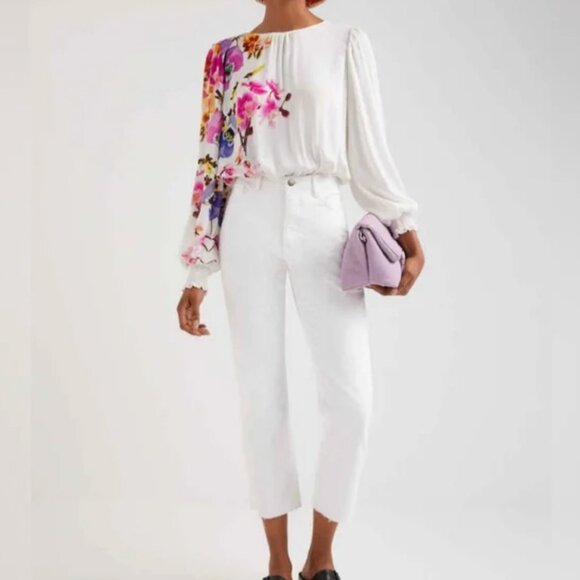 Desigual Bodysuit Cream & Floral size M - Picture 3 of 12